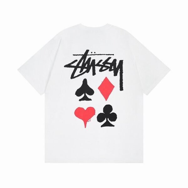 Camiseta STÜSSY Blanca POKER