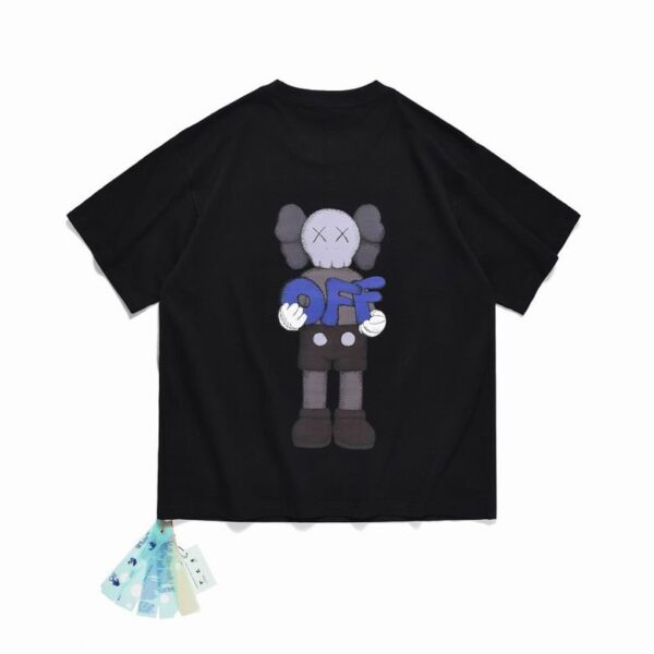 Camiseta Off-White x KAWS Oversize Negra
