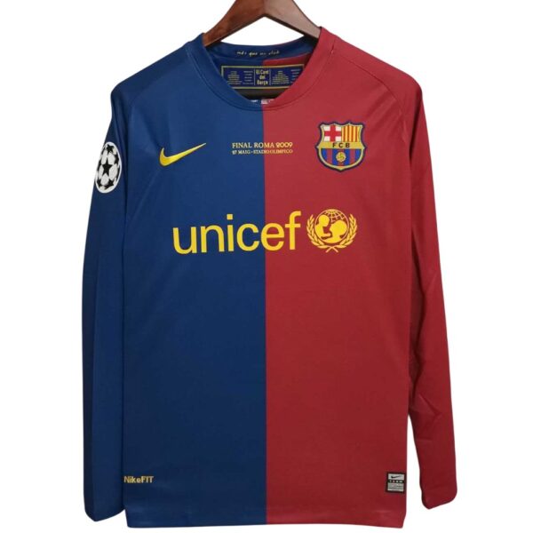 Camiseta retro FC Barcelona 08/09 1ª equipación - Edición Final Champions (Manga larga)