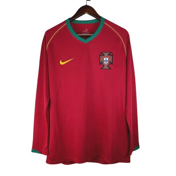 Camiseta Retro Portugal 2006 Manga larga