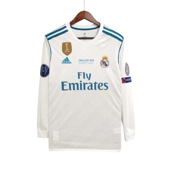 Camiseta Retro Real Madrid 17/18 1ª Equipación - Edición Final Champions League (manga larga)