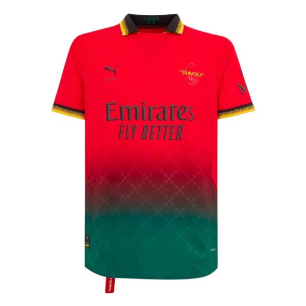 Camiseta AC Milan x OFF-White 24/25 equipación talla niño