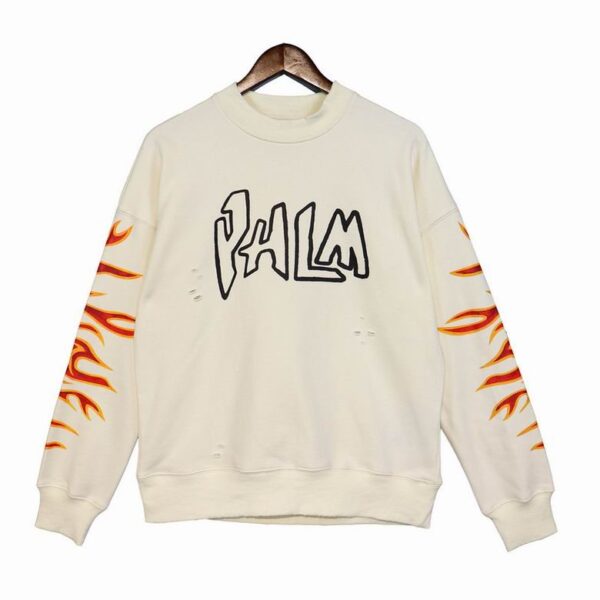 Sudadera Palm Angels Crema Agujeros