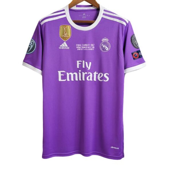 Camiseta Retro Real Madrid 16/17 2ª Equipación - Edición Final Champions League talla niño