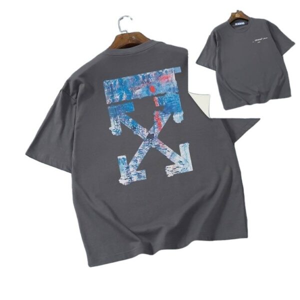 Camiseta Off-White Oversize Gris Oscuro
