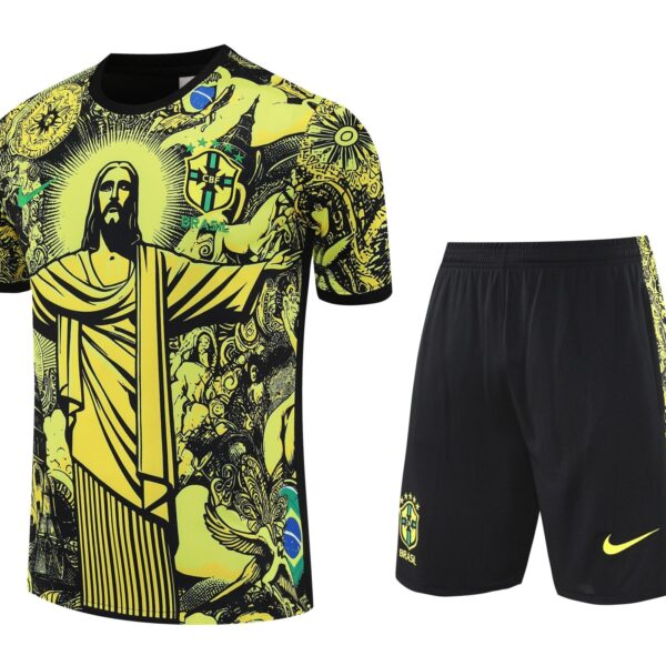 Conjunto de calentamiento Brasil Rio de Janeiro amarillo