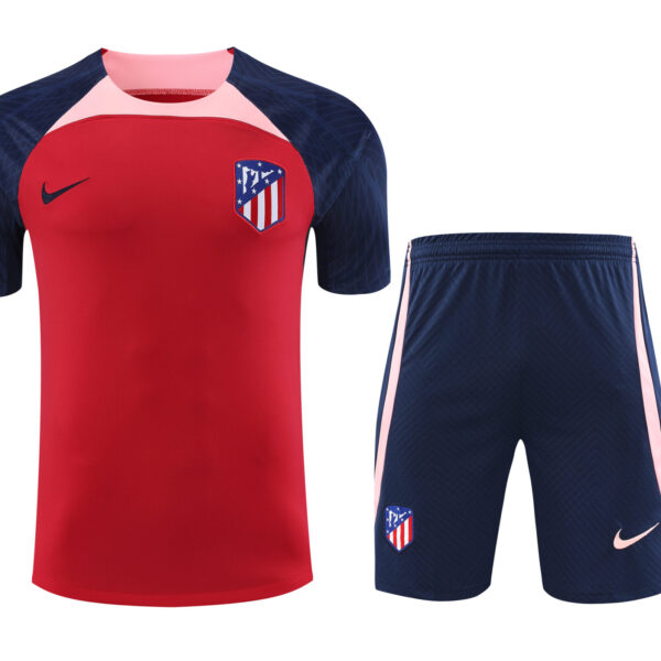 Conjunto de calentamiento Atlético de Madrid rojo y azul oscuro