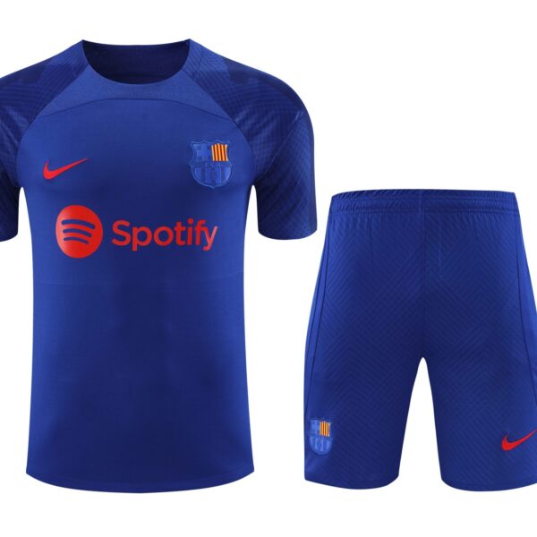 Conjunto de calentamiento FC Barcelona azul marino