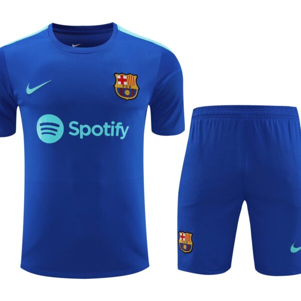 Conjunto de calentamiento FC Barcelona azul y azul claro