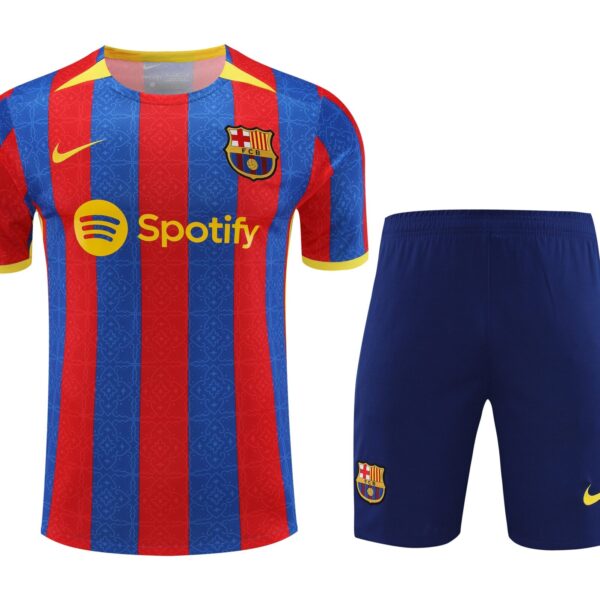 Conjunto de calentamiento FC Barcelona azul y rojo clásico