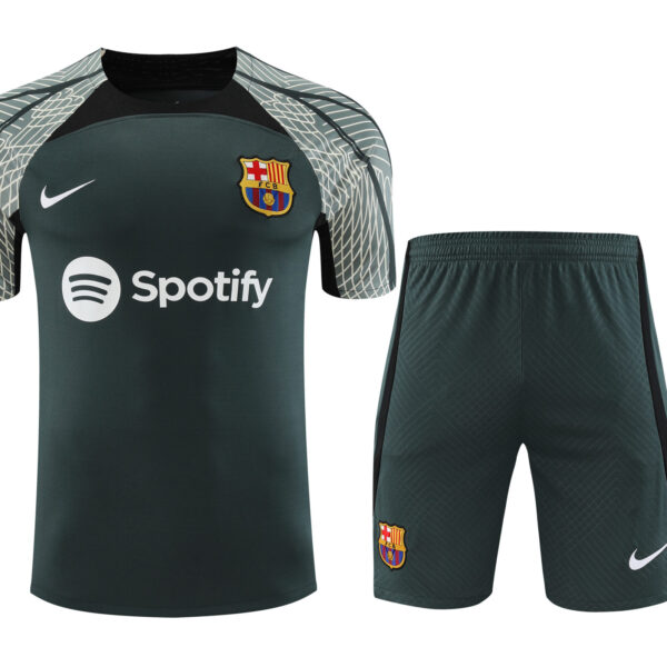 Conjunto de calentamiento FC Barcelona negro red