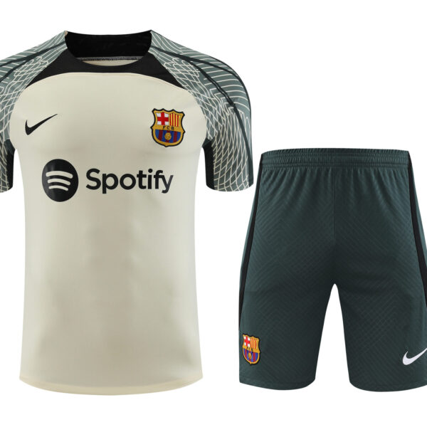 Conjunto de calentamiento FC Barcelona blanco red