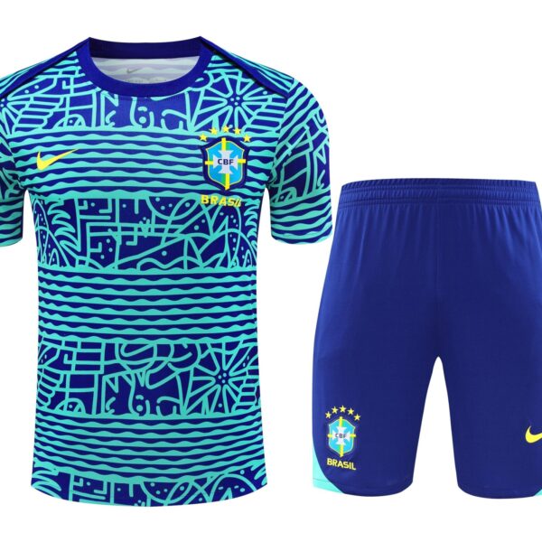 Conjunto de calentamiento Brasil azul dibujo