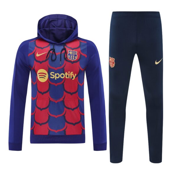 Conjunto manga larga FC Barcelona azul y rojo escudos