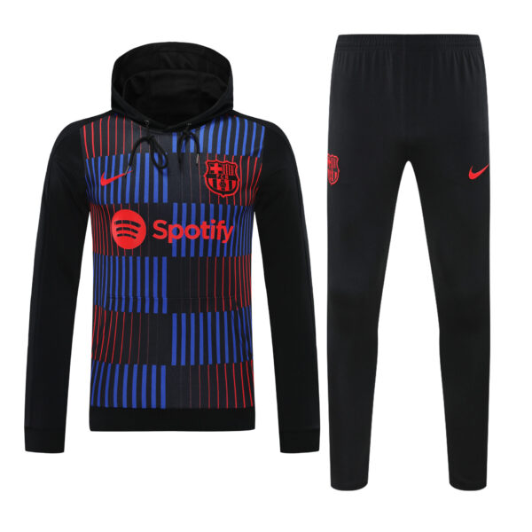 Conjunto manga larga FC Barcelona azul y rojo rayas