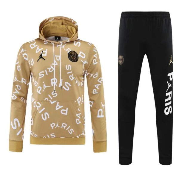 Conjunto manga larga PSG marrón letras