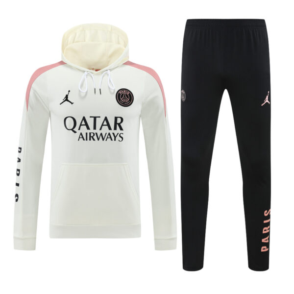 Conjunto manga larga PSG blanco y rosa