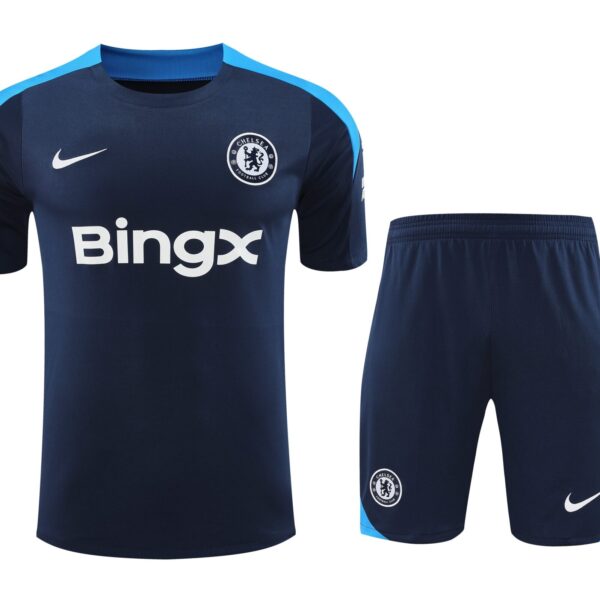 Conjunto de calentamiento Chelsea azul oscuro