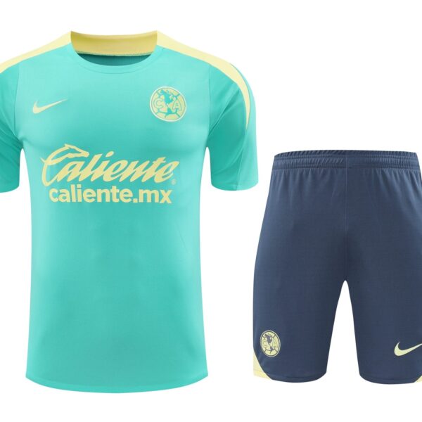 Conjunto de calentamiento Club América azul y amarillo