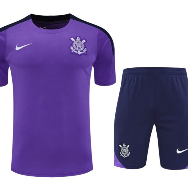 Conjunto de calentamiento Corinthians morado