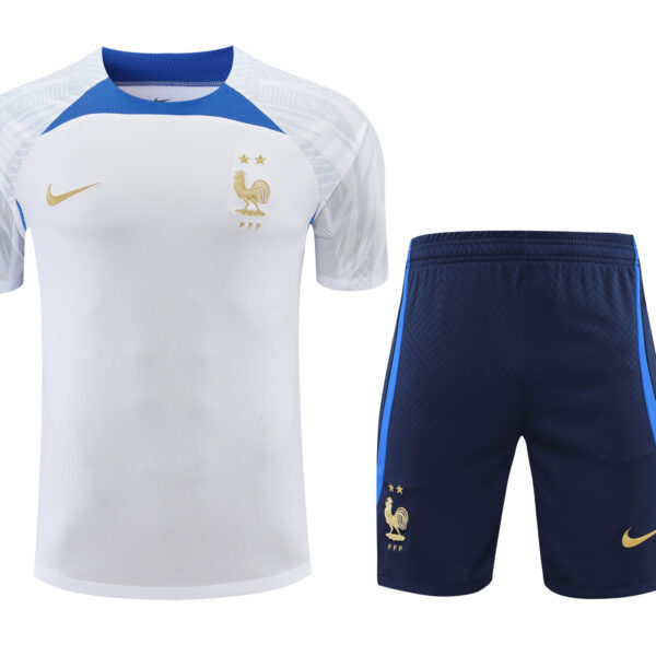 Conjunto de calentamiento Francia blanco