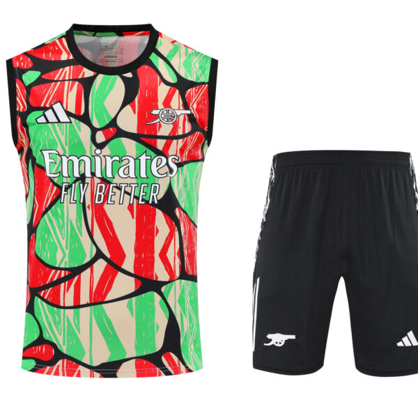 Conjunto tirantes Arsenal rojo y verde