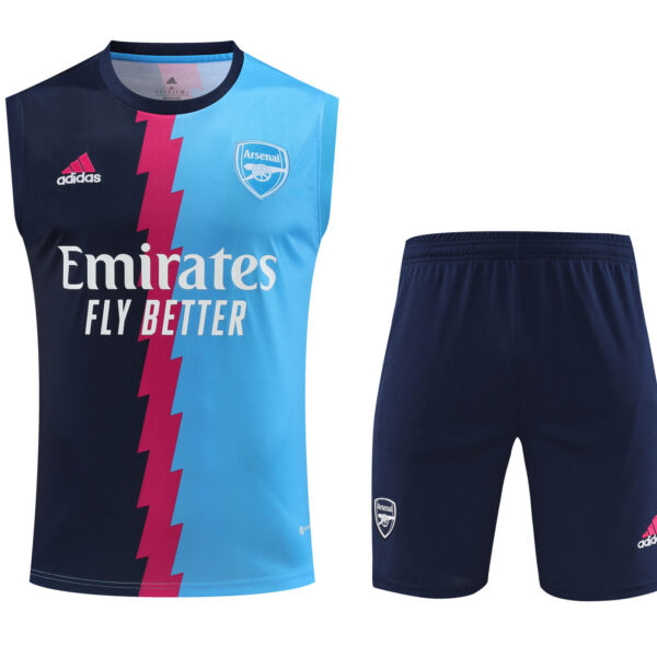 Conjunto tirantes Arsenal negro granate y azul