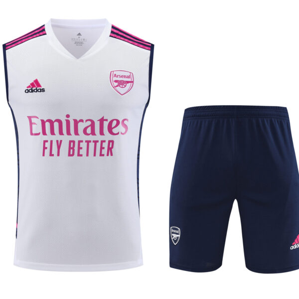 Conjunto tirantes Arsenal blanco y rosa