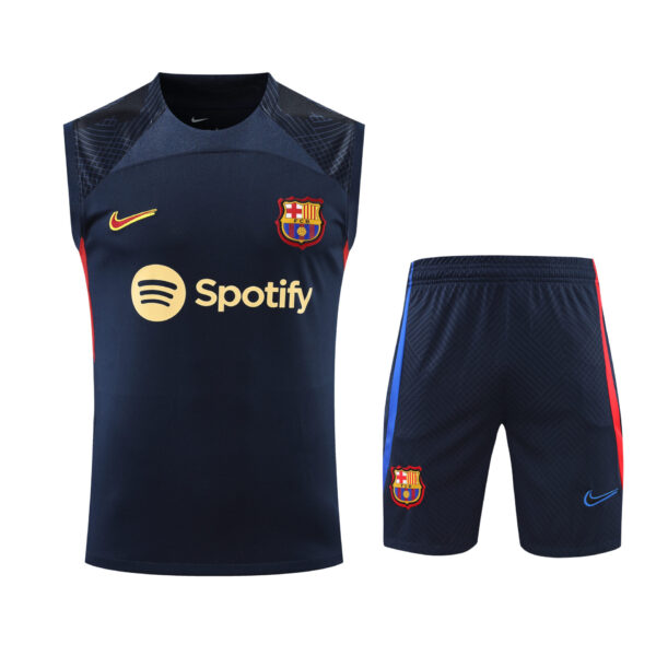 Conjunto tirantes FC Barcelona negro y rojo