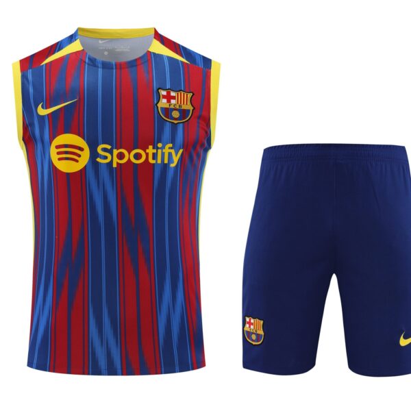 Conjunto tirantes FC Barcelona azul y rojo moderno