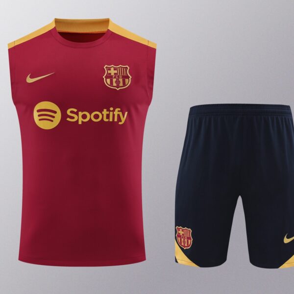 Conjunto tirantes FC Barcelona rojo oscuro