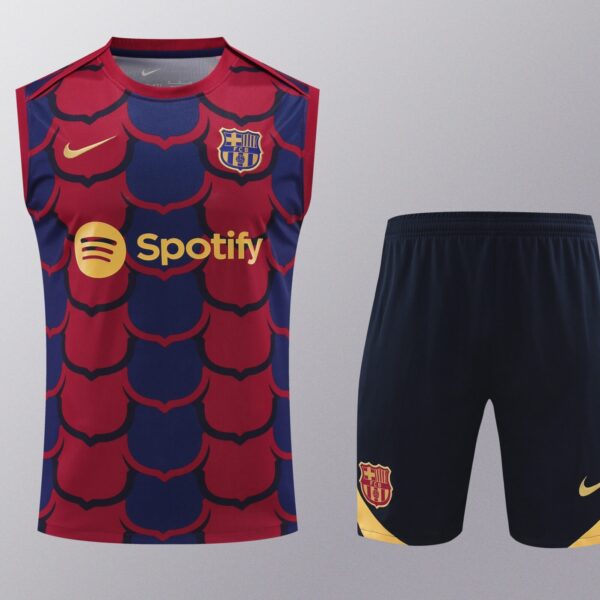 Conjunto tirantes FC Barcelona azul y rojo escudos