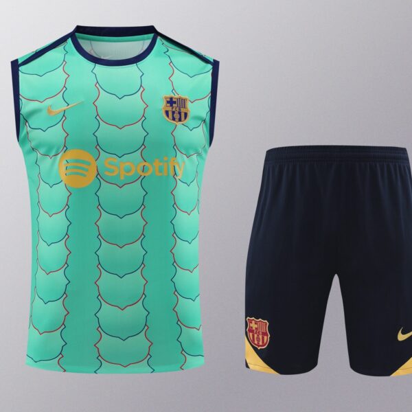 Conjunto tirantes FC Barcelona azul claro escudos