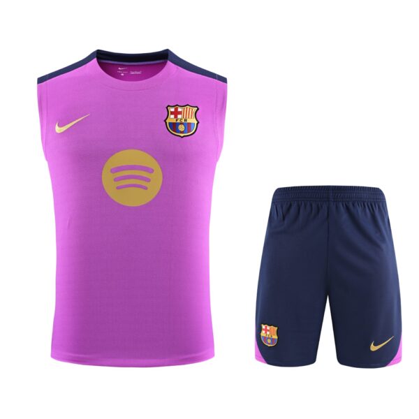 Conjunto tirantes FC Barcelona morado