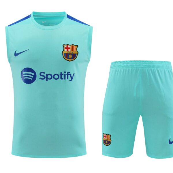 Conjunto tirantes FC Barcelona azul claro