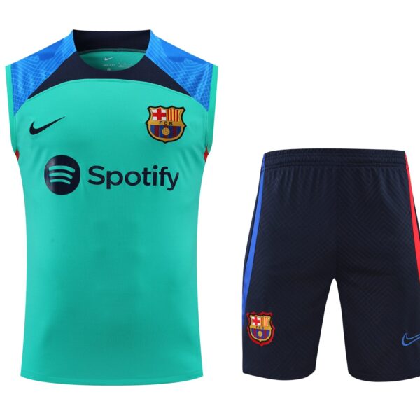 Conjunto tirantes FC Barcelona azul claro y azul