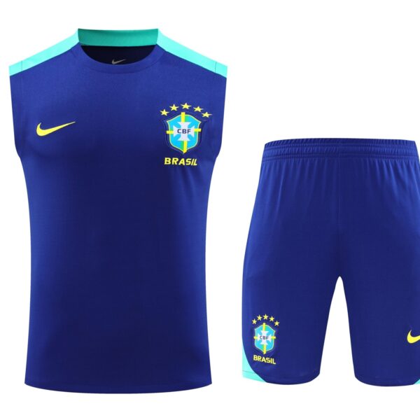 Conjunto tirantes Brasil azul marino
