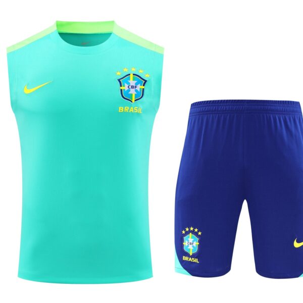Conjunto tirantes Brasil azul claro