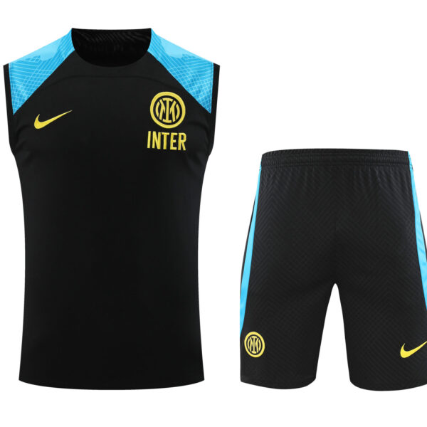 Conjunto tirantes Inter de Milán negro y azul