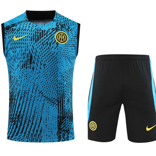 Conjunto tirantes Inter de Milán azul y negro puntos