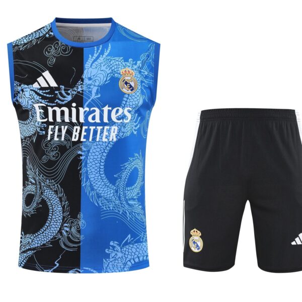 Conjunto tirantes Real Madrid azul y negro