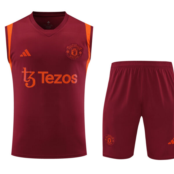 Conjunto tirantes Manchester United rojo oscuro