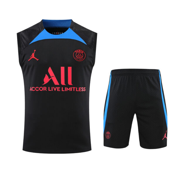 Conjunto tirantes PSG negro y azul