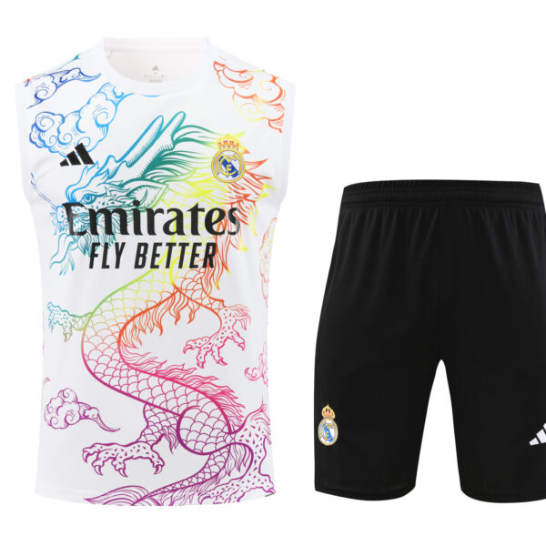 Conjunto tirantes Real Madrid blanco dragón