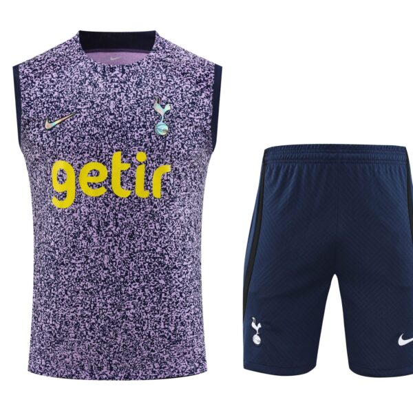Conjunto tirantes Tottenham Hotspur morado y negro puntos