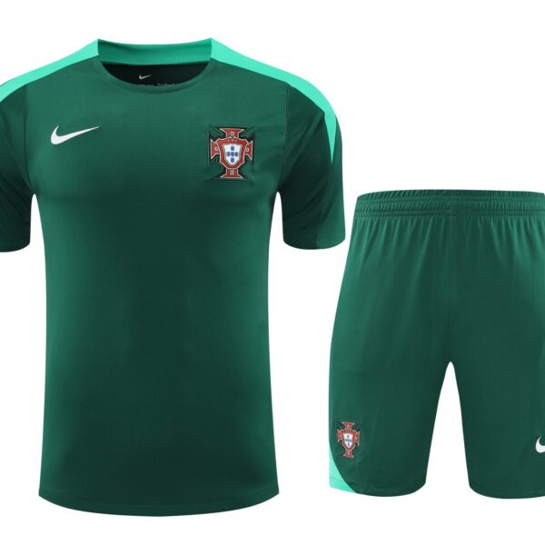 Conjunto de calentamiento Portugal verde oscuro