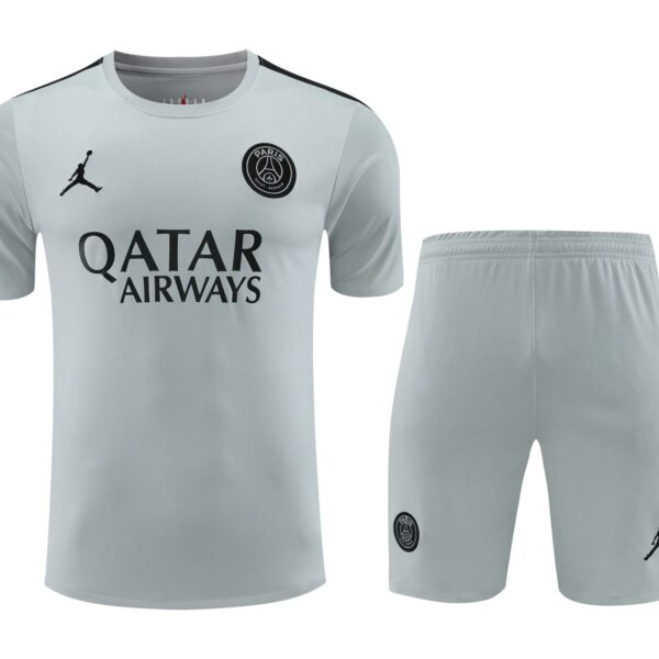 Conjunto de calentamiento PSG gris claro